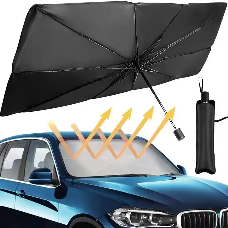 Portable Car Windshield Sunshade - Foldable Exterior Cooling Umbrella for Daily Use