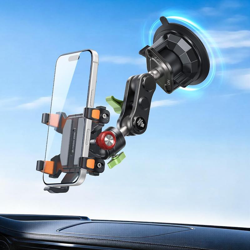 High Performance Ultra Durable Car Phone Holder with Vacuum Secure Washable Suction Cup