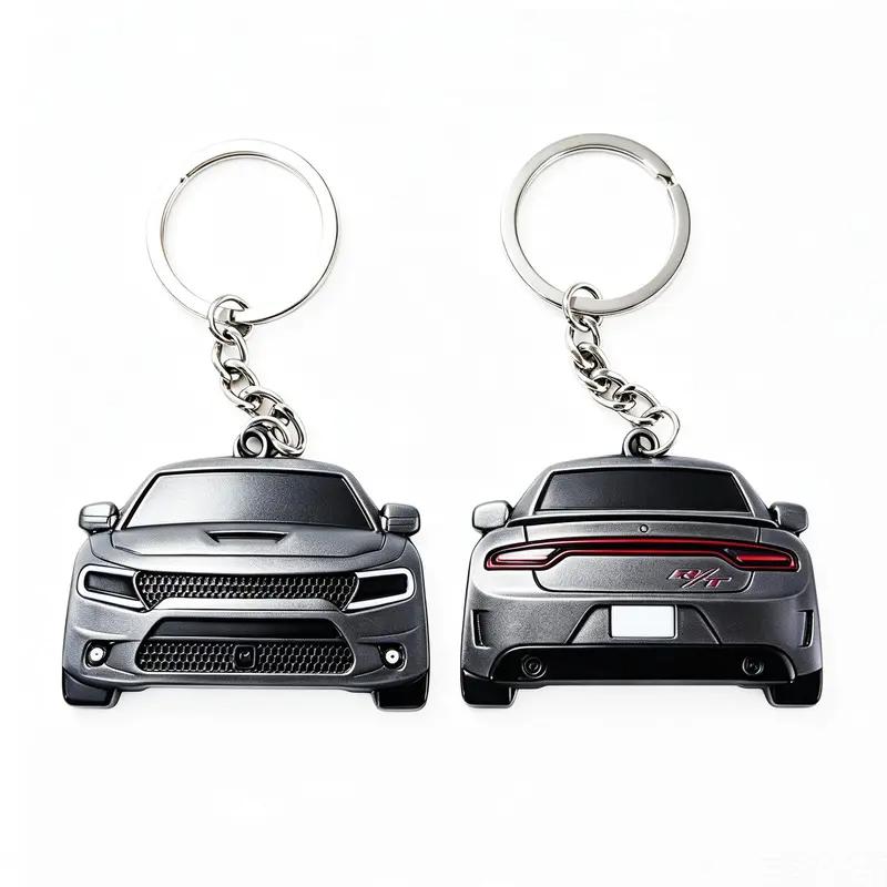2-Sided Muscle Car Keychain - Automotive Exterior Decoration Accessory for Enthusiasts