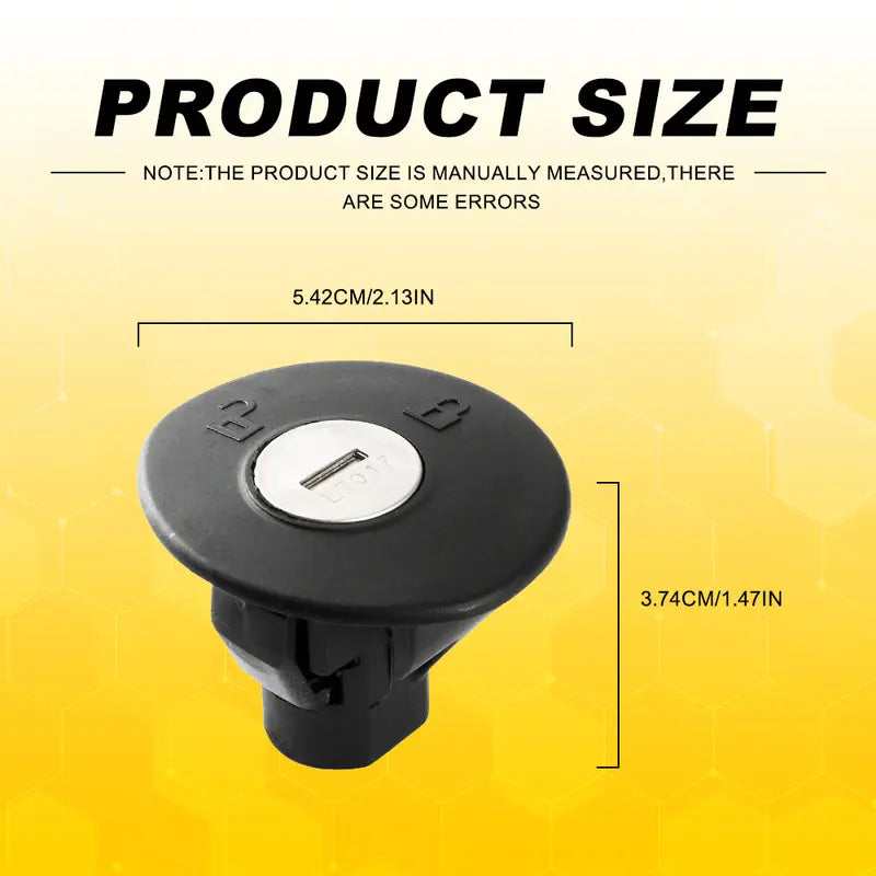 Locking Gas Fuel Tank Cover Plug Cap with 2 Keys 8U5Z9C268B for Pickup Trucks