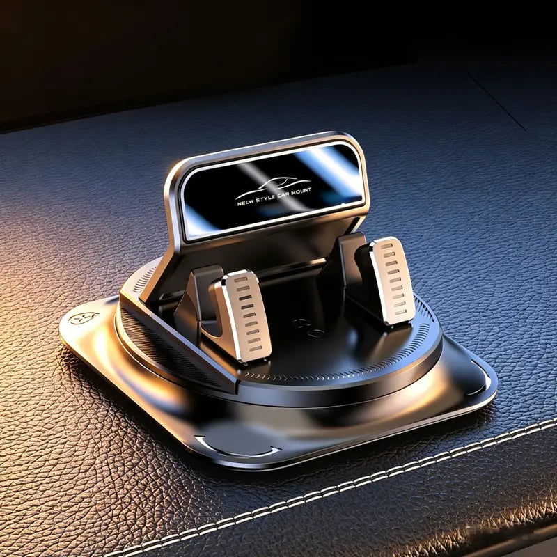 360° Rotation Car Phone Mount - Dashboard Phone Holder for All Smartphones, Black
