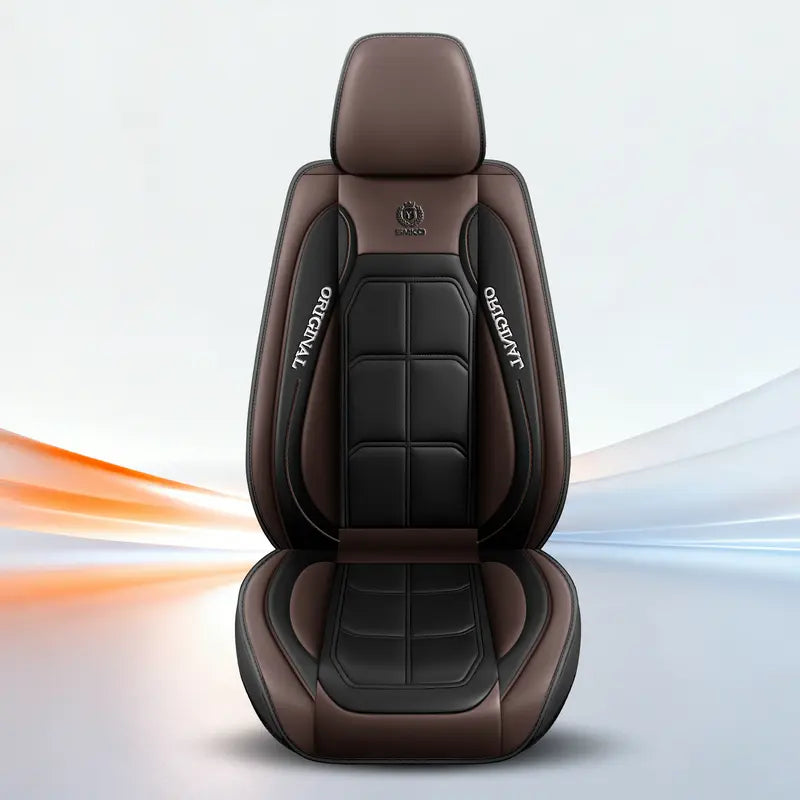 2 Pcs Set Premium Waterproof PU Leather Car Seat Covers - Universal Front Seat Protectors