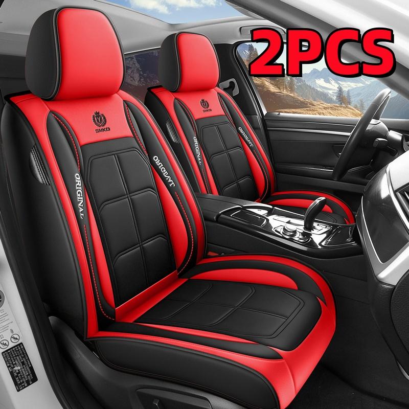 2 Pcs Set Premium Waterproof PU Leather Car Seat Covers - Universal Front Seat Protectors