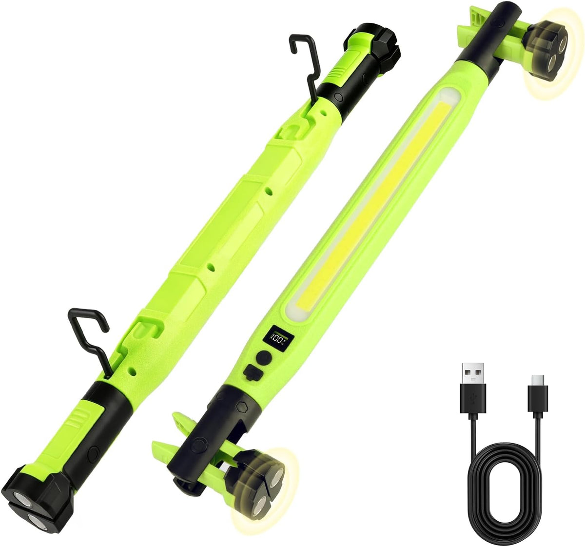 Under Hood Work Light, 3000LM IP66 Magnetic COB Cordless LED Light Bar for Auto Repair