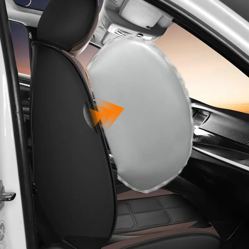 2 Pcs Set Premium Waterproof PU Leather Car Seat Covers - Universal Front Seat Protectors