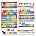 Rainbow Magnetic Bumper Sticker - Funny Reusable Car Magnet for Trucks and Refrigerators, 7.8 x 3.1 Inches