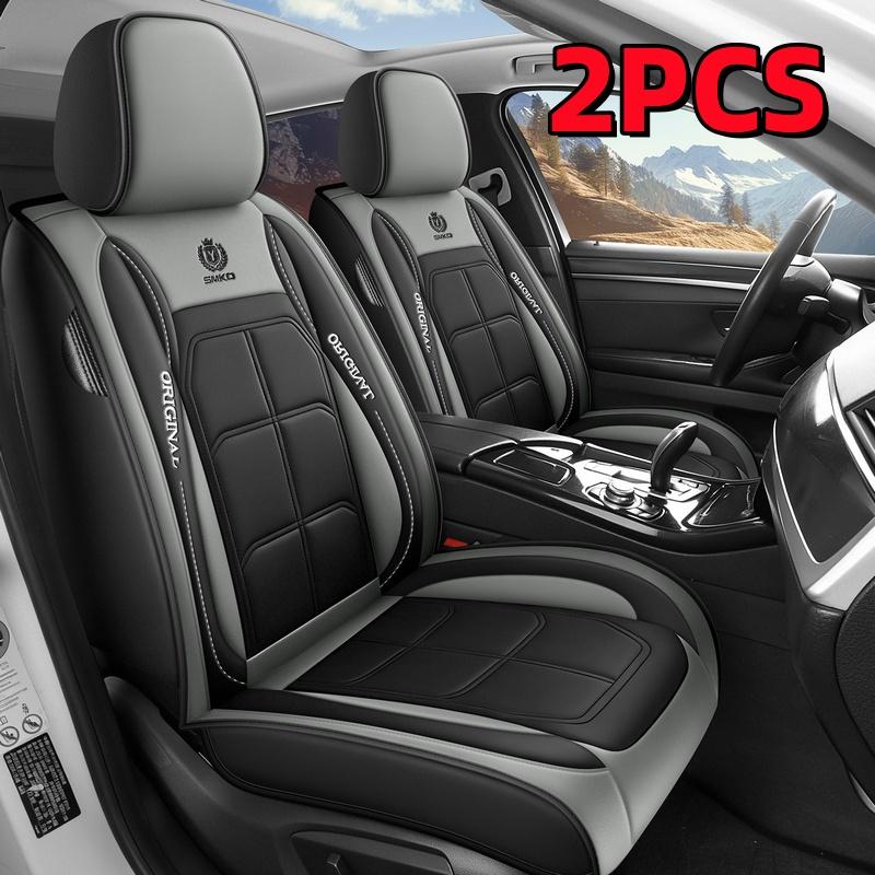 2 Pcs Set Premium Waterproof PU Leather Car Seat Covers - Universal Front Seat Protectors