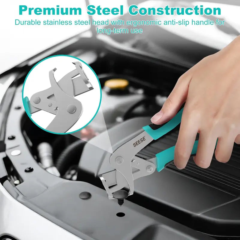 Auto Fastener Clip Removal Pliers - Heavy-Duty Metal Quick-Release Tool for Efficient Car Maintenance