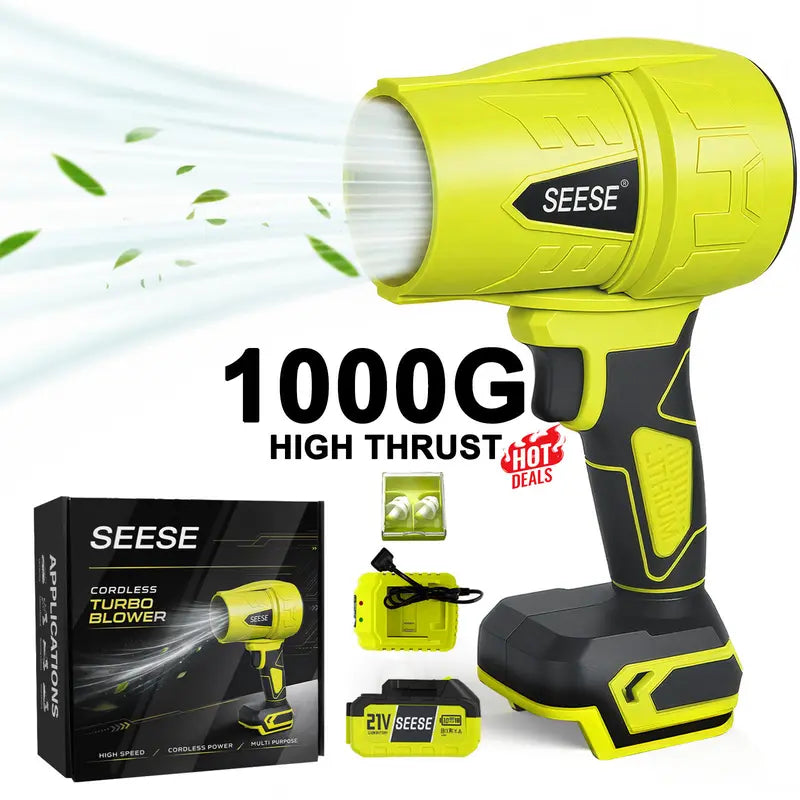 21V Cordless Car Washing Bundle: 1000 PSI Pressure Washer & 1000G Turbo Leaf Blower Combo Kit