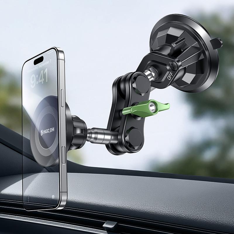 High Performance Ultra Durable Car Phone Holder with Vacuum Secure Washable Suction Cup