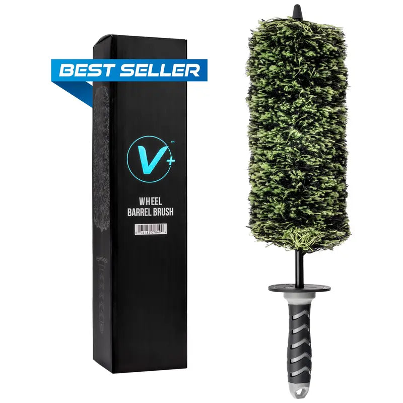 Wheel Barrel Brush for Deep Cleaning Rims and Spokes, Professional Car Detailing Tool