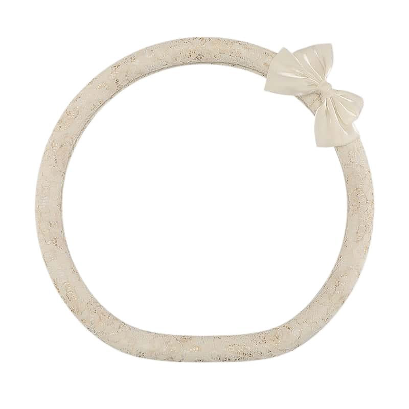 Lace Steering Wheel Cover 15 Inch Elegant Black with Large Bow-knot Design