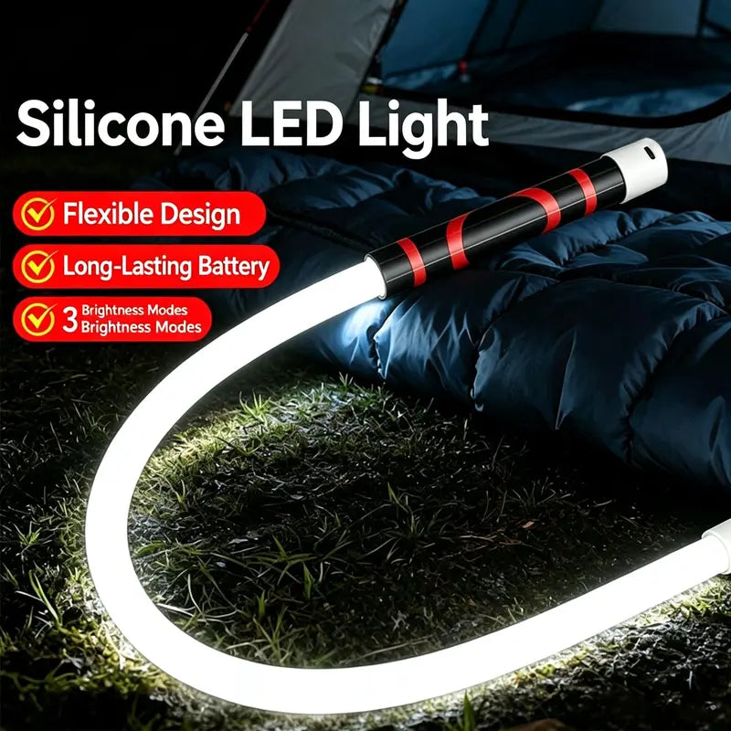 27" Bendable LED Flashlight Stick - Rechargeable Flexible Work Light for Car Repair & DIY