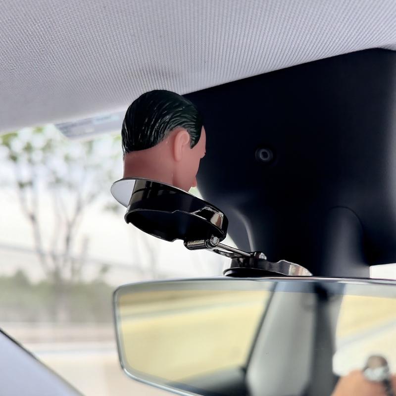 Funny Car Interior Figurine, Mini Driver Head Decoration, Creative Dashboard Accessory