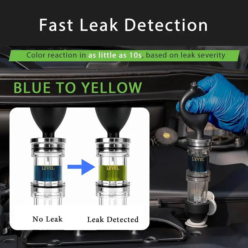 Dual-Chamber Head Gasket Tester Kit - Accurately & Quickly Detects Combustion Leaks