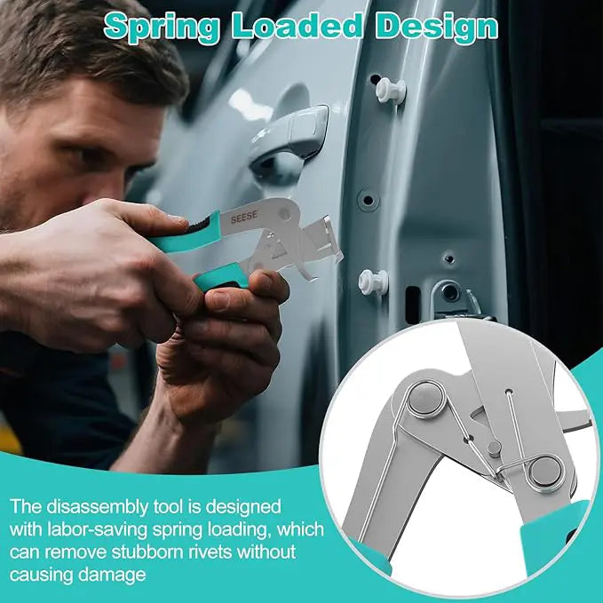 Auto Fastener Clip Removal Pliers - Heavy-Duty Metal Quick-Release Tool for Efficient Car Maintenance